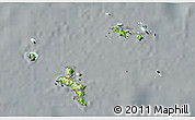 Physical 3D Map of Seychelles, darken, semi-desaturated