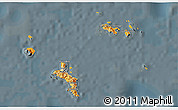 Political 3D Map of Seychelles, darken