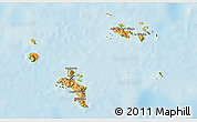 Political 3D Map of Seychelles, physical outside