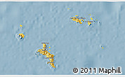Savanna Style 3D Map of Seychelles, single color outside