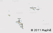 Shaded Relief 3D Map of Seychelles, cropped outside