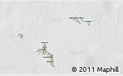 Shaded Relief 3D Map of Seychelles, lighten, desaturated