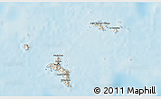 Shaded Relief 3D Map of Seychelles, lighten, land only