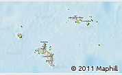 Shaded Relief 3D Map of Seychelles, physical outside