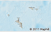 Shaded Relief 3D Map of Seychelles, political outside, shaded relief sea