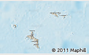 Shaded Relief 3D Map of Seychelles, political shades outside, shaded relief sea