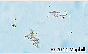 Shaded Relief 3D Map of Seychelles, satellite outside, shaded relief sea