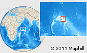 Shaded Relief Location Map of Frigate Is.