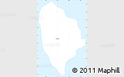 Silver Style Simple Map of La Digue
