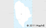 Silver Style Simple Map of La Digue