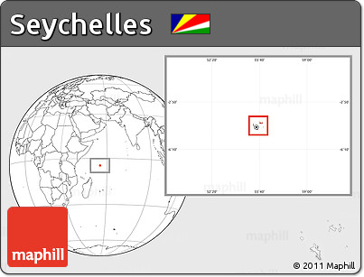 Blank Location Map of Seychelles