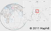 Political Location Map of Seychelles, lighten, desaturated