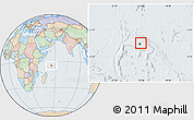 Political Location Map of Seychelles, lighten