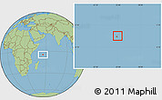 Savanna Style Location Map of Seychelles, hill shading inside