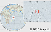 Savanna Style Location Map of Seychelles, lighten, hill shading