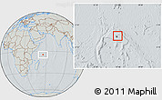 Savanna Style Location Map of Seychelles, lighten, semi-desaturated, hill shading