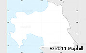 Silver Style Simple Map of Baie Lazare