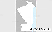 Gray Simple Map of English River, single color outside