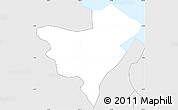 Silver Style Simple Map of Mont Fleuri