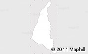 Silver Style Simple Map of Plaisance, cropped outside