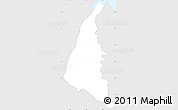 Silver Style Simple Map of Plaisance, single color outside