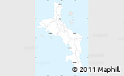 Silver Style Simple Map of Mah? Is.