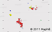 Flag Map of Seychelles, flag rotated