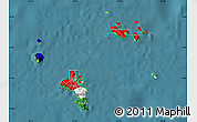 Flag Map of Seychelles, satellite outside