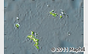 Physical Map of Seychelles, darken
