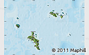 Satellite Map of Seychelles, political shades outside