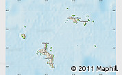 Shaded Relief Map of Seychelles, physical outside