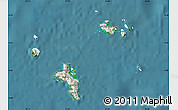 Shaded Relief Map of Seychelles, satellite outside
