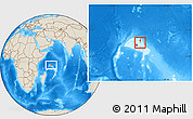 Shaded Relief Location Map of Marie Anne Is., highlighted country