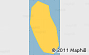Savanna Style Simple Map of Marie Anne Is.