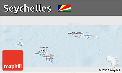 Gray Panoramic Map of Seychelles