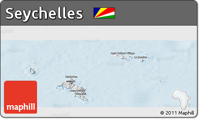 Gray Panoramic Map of Seychelles