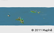Satellite Panoramic Map of Seychelles, lighten, desaturated, land only