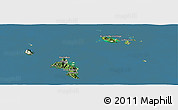 Satellite Panoramic Map of Seychelles, lighten, land only
