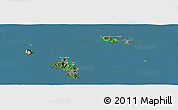 Satellite Panoramic Map of Seychelles, lighten, semi-desaturated, land only