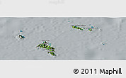Satellite Panoramic Map of Seychelles, lighten, semi-desaturated