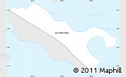 Silver Style Simple Map of Baie Sainte Anne