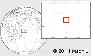 Blank Location Map of Grand Anse Praslin, highlighted country
