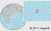Gray Location Map of Grand Anse Praslin, highlighted country