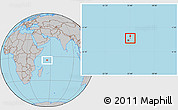 Gray Location Map of Grand Anse Praslin, highlighted parent region, within the entire country