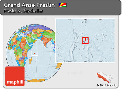 Political Location Map of Grand Anse Praslin