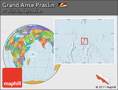 Political Location Map of Grand Anse Praslin