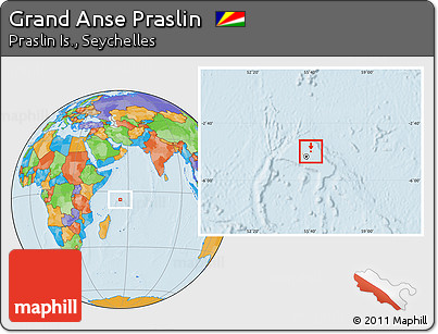 Political Location Map of Grand Anse Praslin
