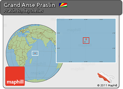 Savanna Style Location Map of Grand Anse Praslin