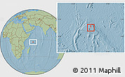 Savanna Style Location Map of Grand Anse Praslin, hill shading