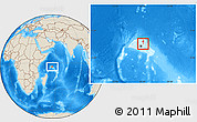 Shaded Relief Location Map of Grand Anse Praslin